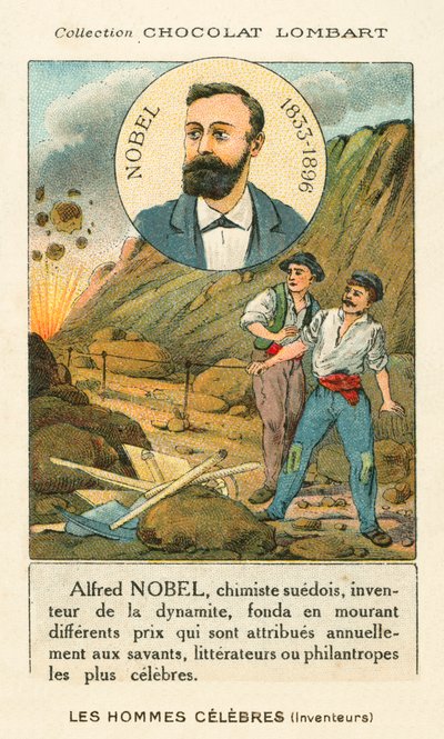 Alfred Nobel, químico e industrial sueco que inventou dinamite de French School