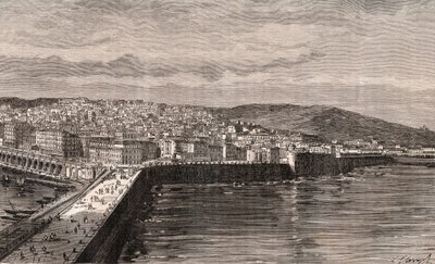 Argel - Argel - Argélia - gravura em “La France ilustre: geografia, história, administração estatística” de VA Malt-Brown. 1884 de French School
