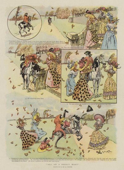Tudo em um Breezy Morn (chromolitho) de French School