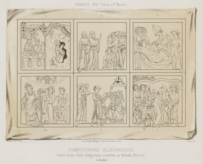Composições alegóricas de French School