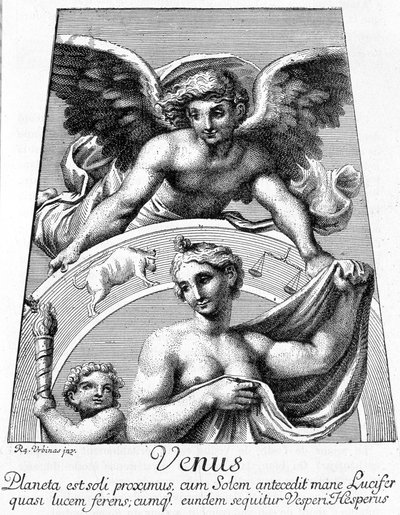 Alegoria do planeta Vénus - em "Les terres du ciel" de Camille Flammarion, ed. Marpon & Flammarion, Paris de French School
