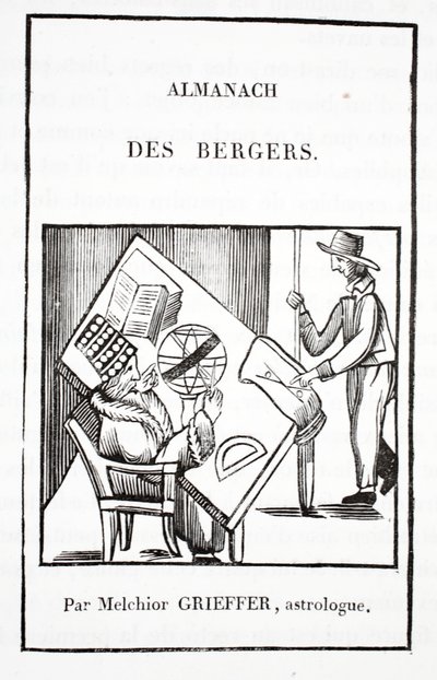 Almanaque dos pastores por Melchior Grieffer, astrólogo de French School