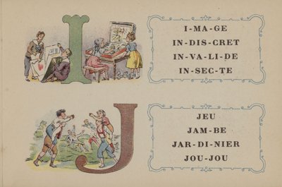 Alfabeto de Fosfatinas Falieres (cor litho) de French School