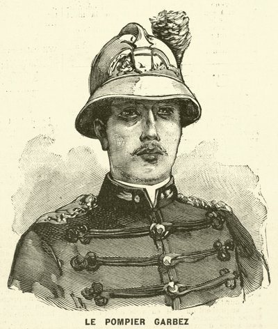 Alphonse Garbez, bombeiro francês (gravura) de French School