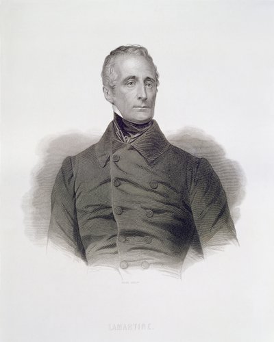 Alphonse de Lamartine, gravado por Pierre Pelee (1801-71) de French School