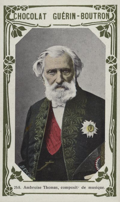 Ambroise Thomas, compositor musical (foto colorida) de French School