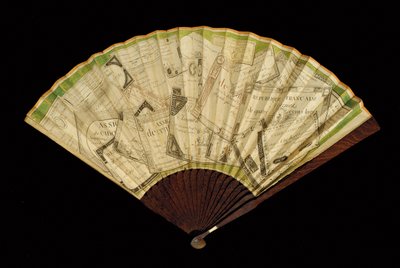 Um leque Assignat, c.1796 (papel e madeira) de French School