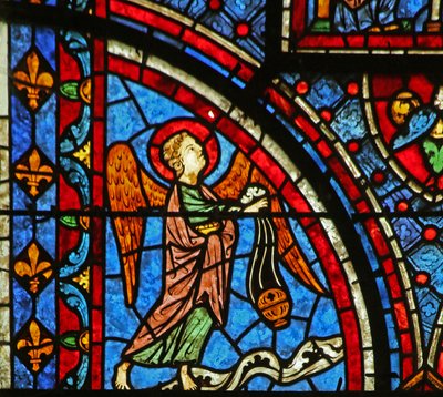 Um anjo - da janela da Morte e Glorificação da Virgem Maria de French School