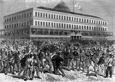 Um dia de eleições em Nova Orleans (Nova Orleans), Estados Unidos (Estados Unidos). Gravação no "Le Journal de la jeunesse". de French School