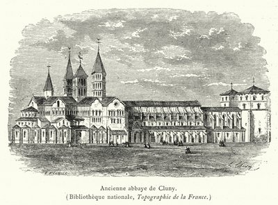 Antigo mosteiro de Cluny (gravura) de French School