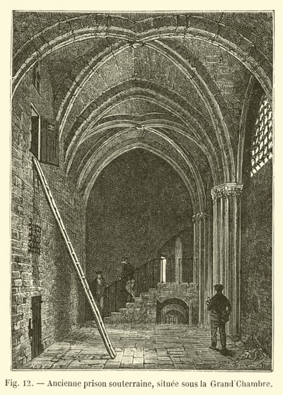 Antiga prisão subterrânea, localizada sob GrandChambre de French School