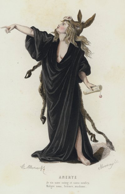 Anerye (gravura colorida) de French School