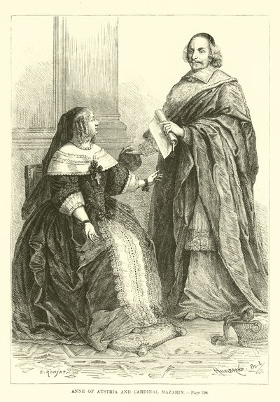 Anne da Áustria e o cardeal Mazarin de French School