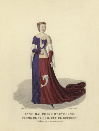 Anne de Auvergne, esposa de Louis II, duque de Bourbon de French School