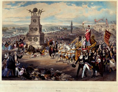 Aniversário da República Democrática e Social: Triunfo de La Republique. Gravado a partir de 1848. Paris, Musee Carnavalet de French School