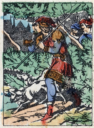 Ilustração anônima de "La belle au bois dormant", conto de Charles Perrault (1628-1703), escritor francês. Gravura em madeira de "Imaging Pellerin" - Epinal, sd. Final do século XIX. de French School