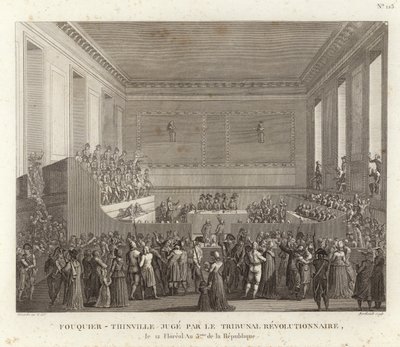 Antoine Quentin Fouquier-Tinville julgado pelo tribunal revolucionário de French School