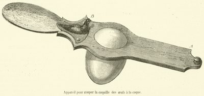 Aparelho para cortar a casca de ovos cozidos (gravação) de French School
