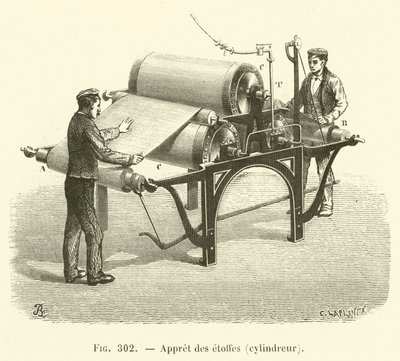 Gravador de roupa, rolo (gravura) de French School