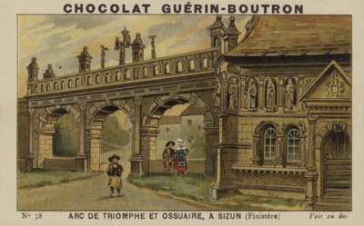Arco do Triunfo e Ossuaire, em Sizun, Finistere de French School