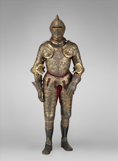 Armadura de Henrique II, Rei de França (reinado 1547-59), c.1555 (aço, ouro, prata, couro, têxtil)


Data: ca. 1555 Média: Aço, ouro, prata, couro, têxtil de French School