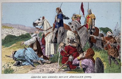 Chegada dos cruzados a Jerusalém (1099) de French School