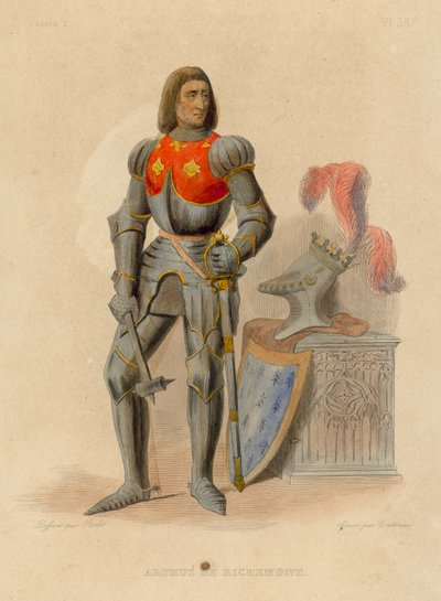 Arthus de Richemont (gravura a cores) de French School