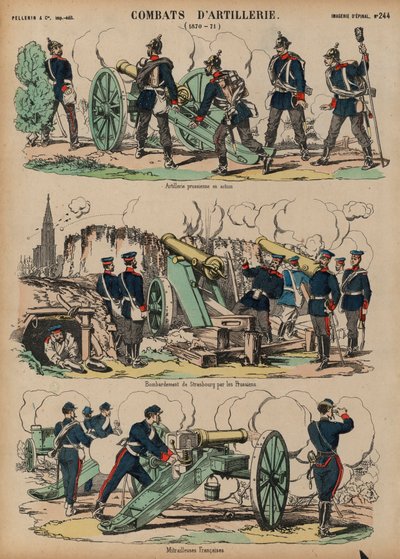 Artilharia em ação, Guerra Franco-Prussiana, 1870-1871 de French School