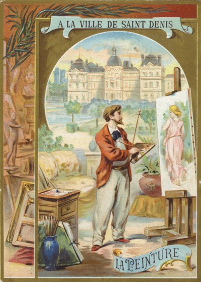 Imagem de pintura do artista da mulher de French School