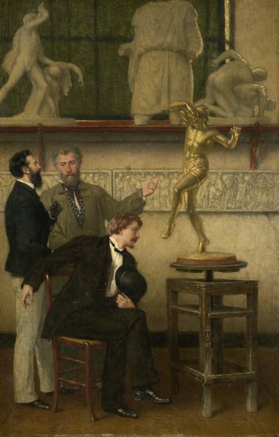 Artista em seu estúdio de French School