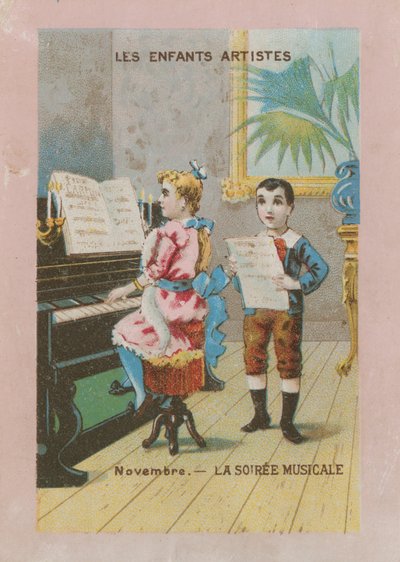 Crianças artísticas. Novembro; sarau musical de French School
