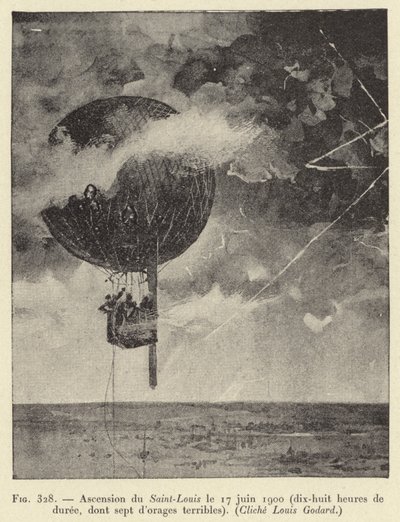 Ascensão dos Saint-Louis em 17 de junho de 1900 (dezoito horas de duração, incluindo sete de terríveis tempestades) de French School