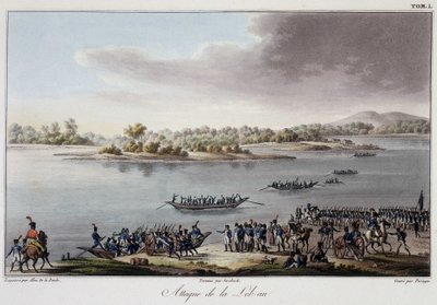 Ataque do Lobau em 1809 - in "Précis historique de la guerre entre la France et l