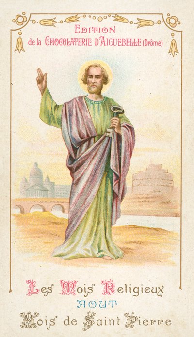 Agosto, mês de São Pedro (chromolitho) de French School