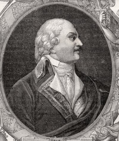 Auguste-Henri-Marie-Picot, Marquês de Dampierre, gravado por Stephane Pannemaker (1847-1930) de "História da Revolução Francesa" por Louis Blanc (1811-82) de French School
