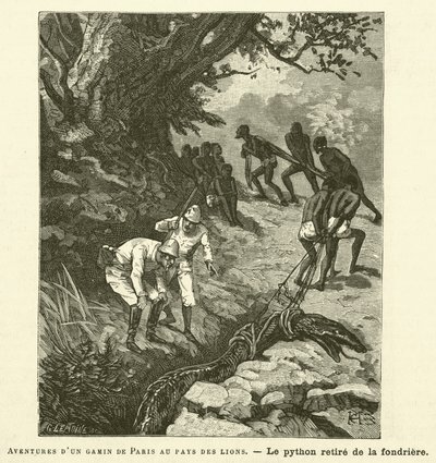 Aventuras de uma criança parisiense na terra dos leões (gravura) de French School