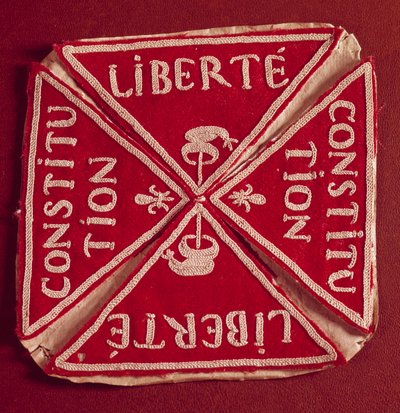 Crachá da primeira "Constituição da Liberdade" da República Francesa de French School