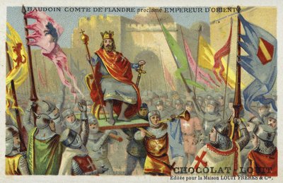 Baldwin IX, Conde de Flandres, declarou Imperador de Constantinopla, 1204 de French School
