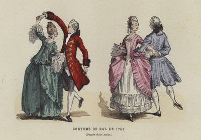 Traje de bola, 1762 de French School
