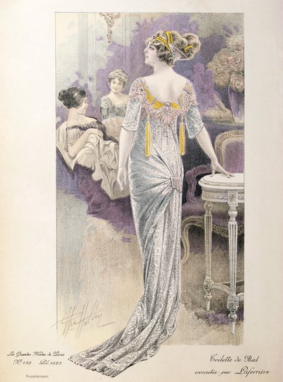 Vestido de baile de Les Grandes Modes de Paris de French School