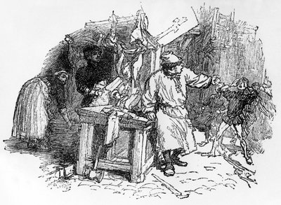 Baladas de Francois Villon "Pere noel, que planta a vinha", edição de Pelletan, 1896 de French School