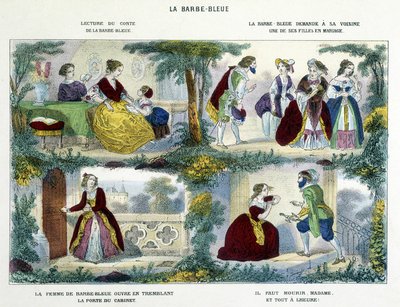 Barbe-Bleue - in "Historiettes naïves et enfantines" de Perrault, ed. Haguenthal de French School