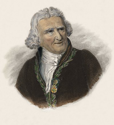 Barão Antoine Augustin Parmentier (1737-1813), farmacêutico, dietista e agrônomo francês. in "Portraits des Hommes Useilles". de French School