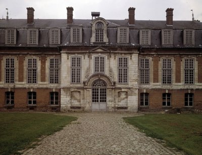 Arquitectura barroca: fachada do Hotel des Rams (século XVII), Abbeville, Somme (80). de French School