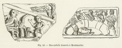 Baixos-relevos encontrados em Montmartre de French School