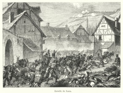 Batalha de Laon (gravura) de French School