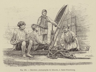 Bateliers (gravura) de French School