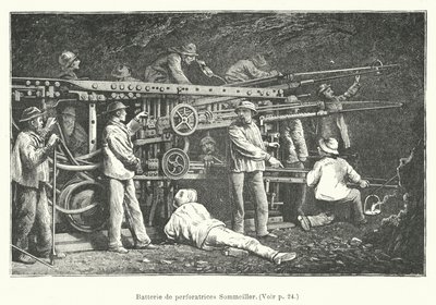 Bateria de socos Sommeiller (gravura) de French School