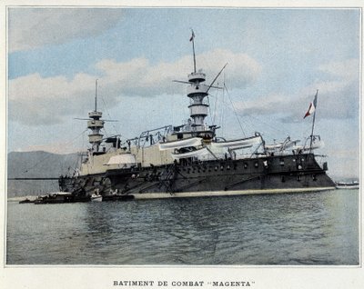 Edifício de Batalha "Magenta" - em "Álbum Militar - Marinha": Vida a bordo". de French School