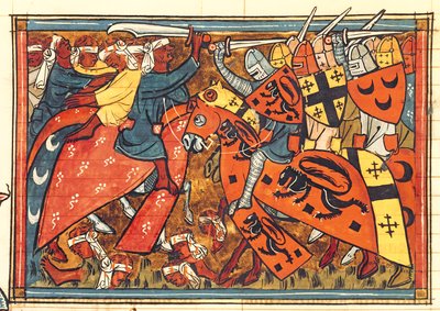 Batalha entre Cruzados e Muçulmanos de French School